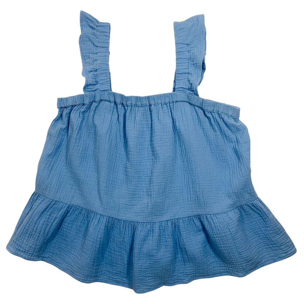 MY STYLE ruffle tank top light blue size xl